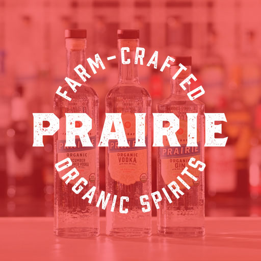 Prairie Organic logo on a red background