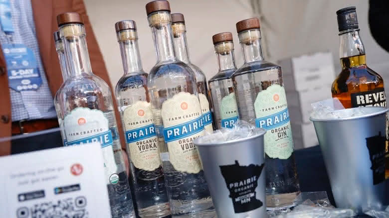 bottles of Prairie Organic Vodka